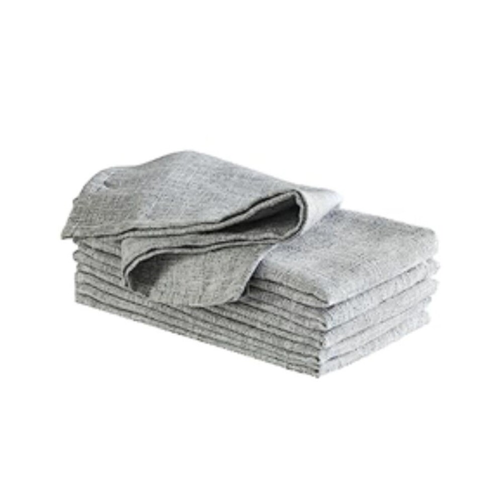 New Laura Ashley Harper Smooth Fabric Napkins ash gray set of 6